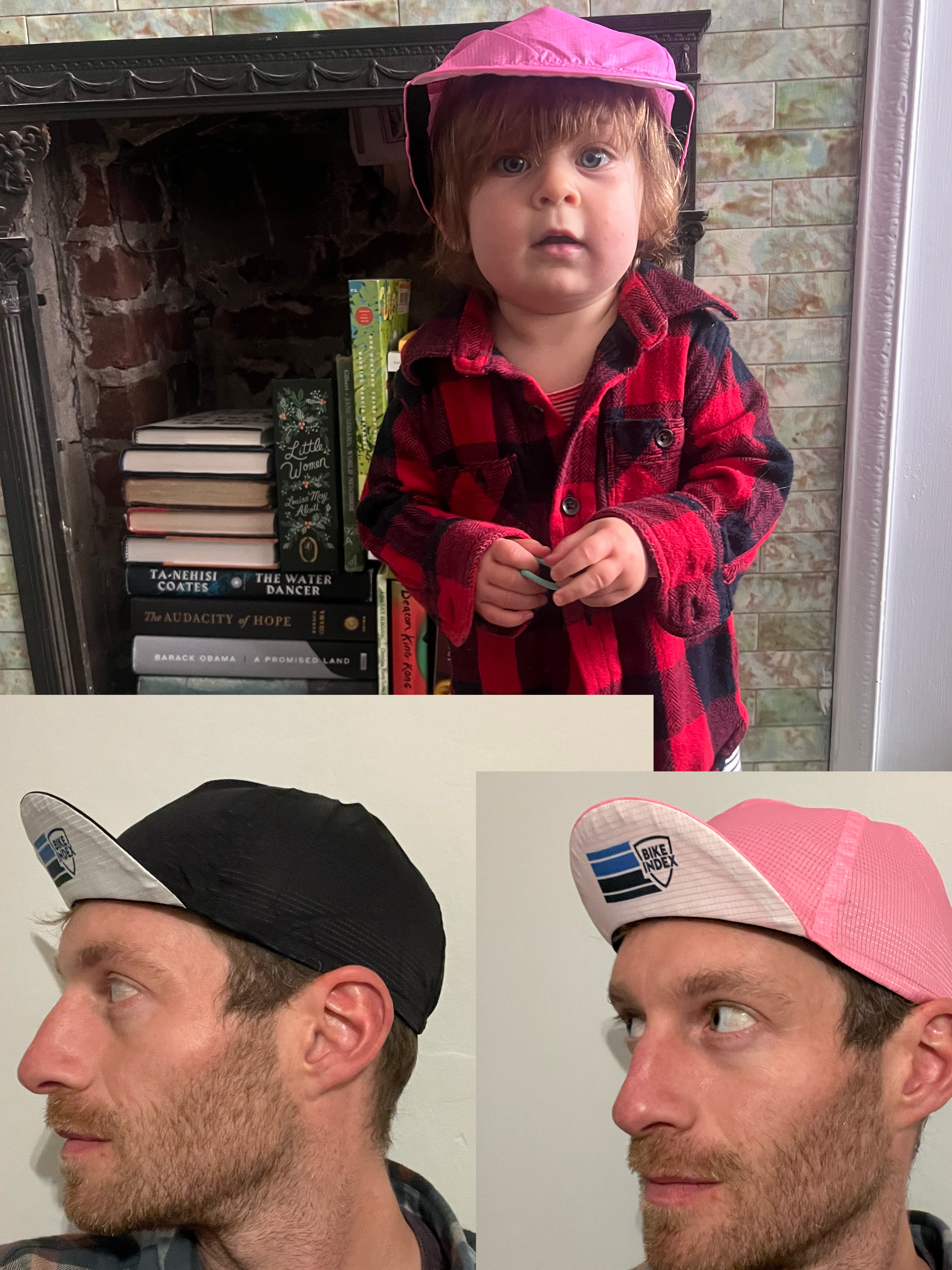Cycling cap on a baby sticker