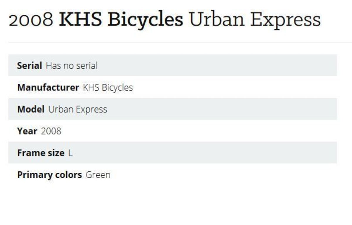2008 KHS Bicycles Urban Express