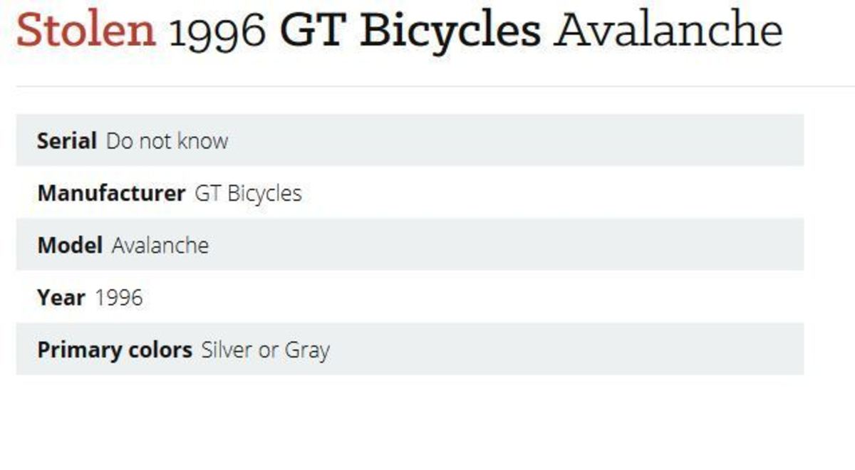 1996 GT Bicycles Avalanche