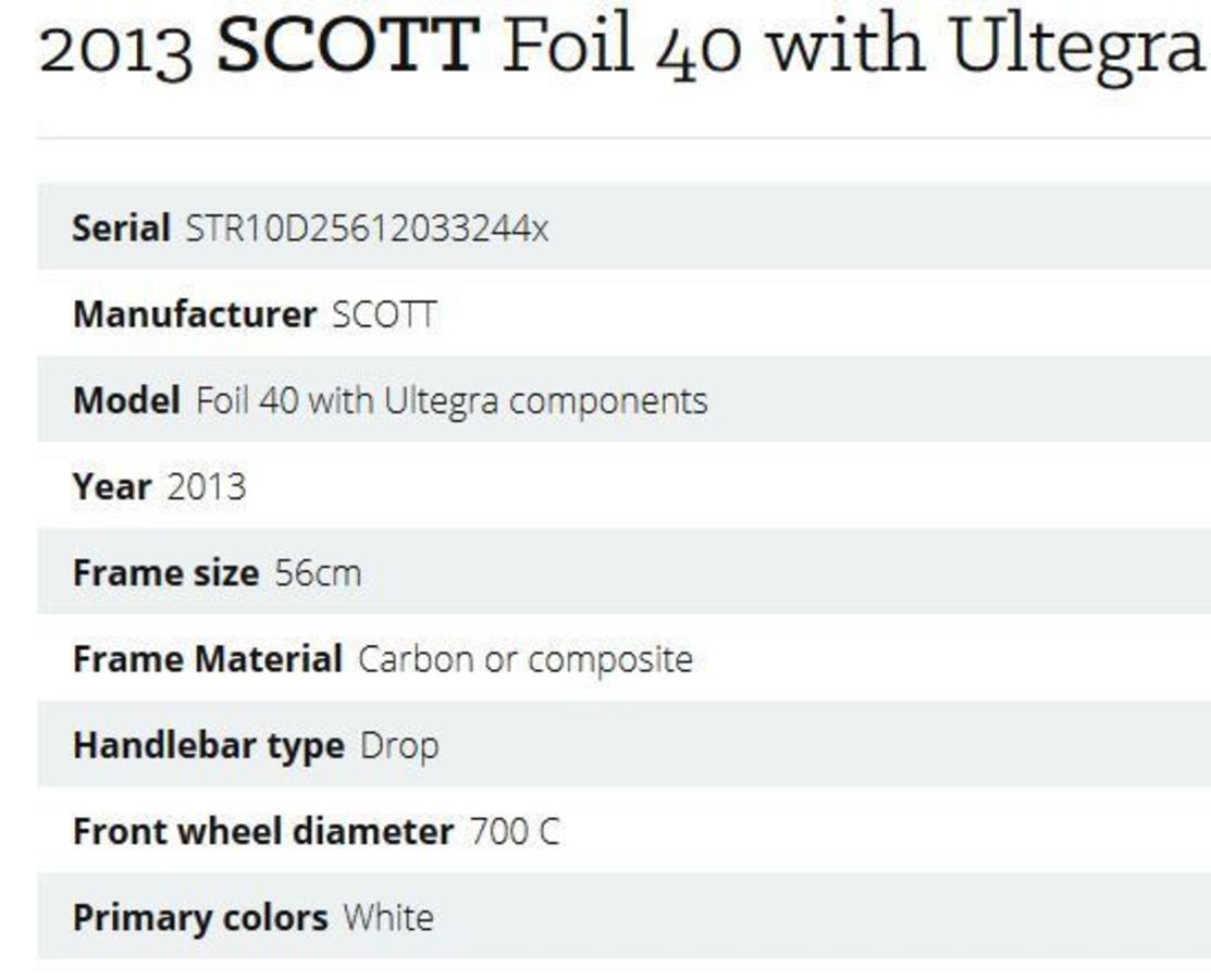 2013 SCOTT Foil 40