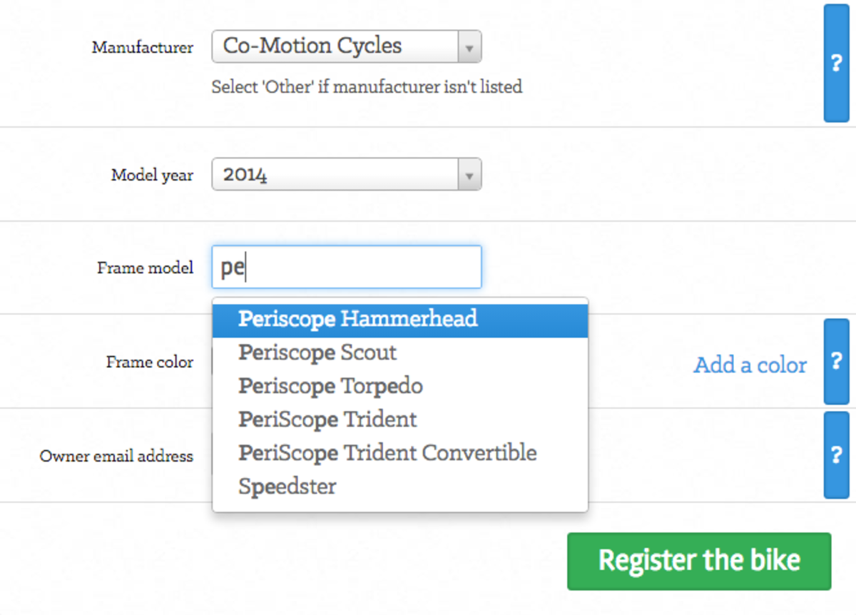 Type ahead model name suggestions makes everything easy