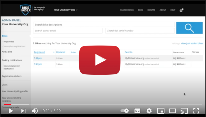 university tutorial video